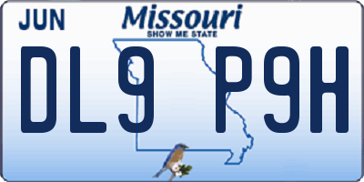 MO license plate DL9P9H