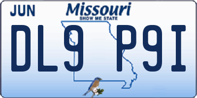MO license plate DL9P9I