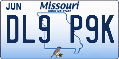 MO license plate DL9P9K