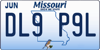 MO license plate DL9P9L