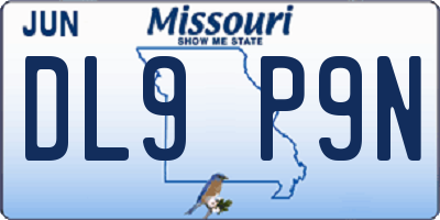 MO license plate DL9P9N