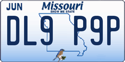 MO license plate DL9P9P