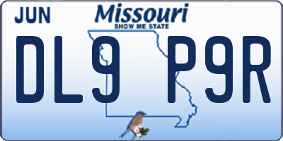 MO license plate DL9P9R