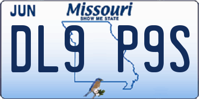 MO license plate DL9P9S