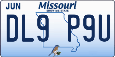 MO license plate DL9P9U