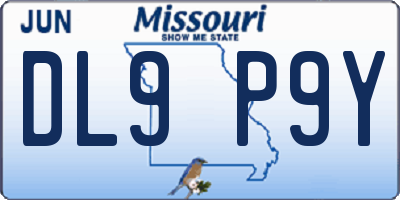 MO license plate DL9P9Y