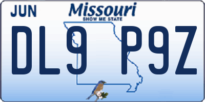 MO license plate DL9P9Z