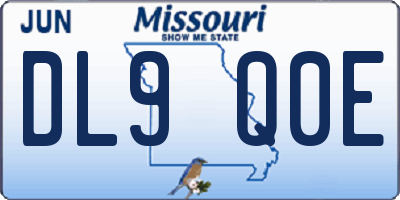 MO license plate DL9Q0E