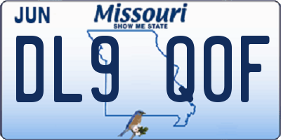 MO license plate DL9Q0F