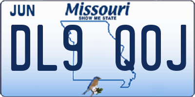 MO license plate DL9Q0J
