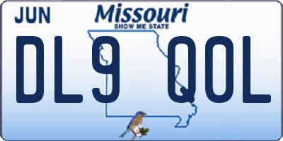 MO license plate DL9Q0L