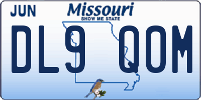 MO license plate DL9Q0M