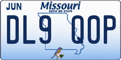 MO license plate DL9Q0P