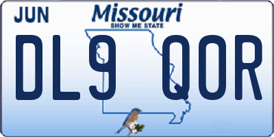 MO license plate DL9Q0R