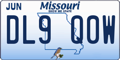 MO license plate DL9Q0W
