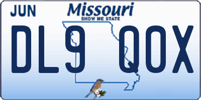 MO license plate DL9Q0X