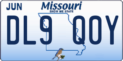 MO license plate DL9Q0Y