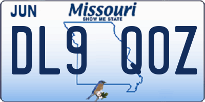 MO license plate DL9Q0Z