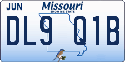 MO license plate DL9Q1B