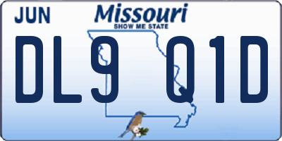 MO license plate DL9Q1D