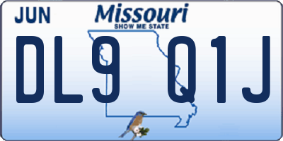 MO license plate DL9Q1J