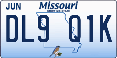 MO license plate DL9Q1K