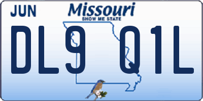 MO license plate DL9Q1L