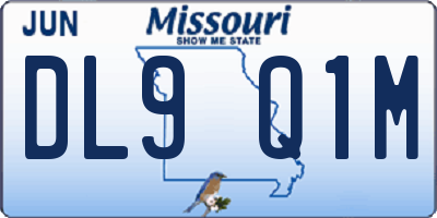 MO license plate DL9Q1M