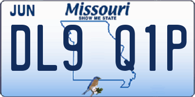 MO license plate DL9Q1P