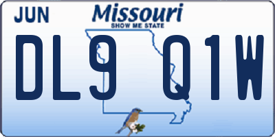 MO license plate DL9Q1W