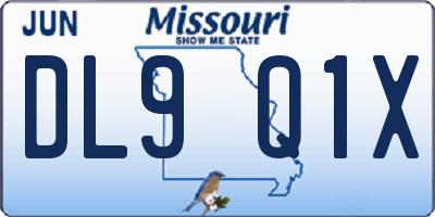 MO license plate DL9Q1X