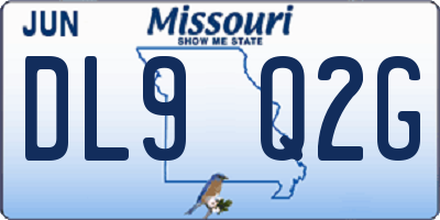 MO license plate DL9Q2G