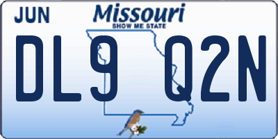 MO license plate DL9Q2N