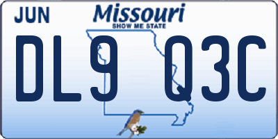 MO license plate DL9Q3C