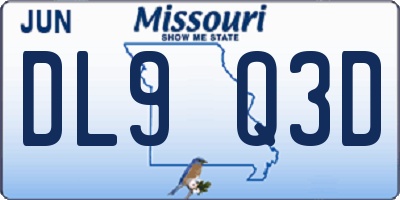 MO license plate DL9Q3D