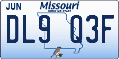 MO license plate DL9Q3F
