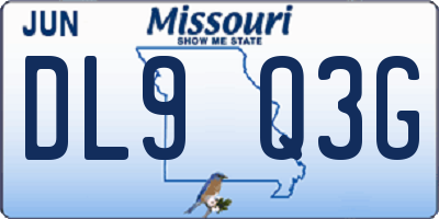 MO license plate DL9Q3G