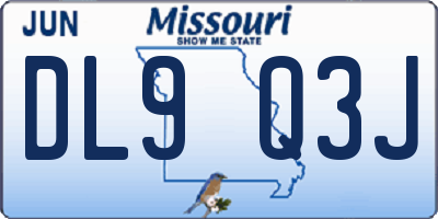 MO license plate DL9Q3J