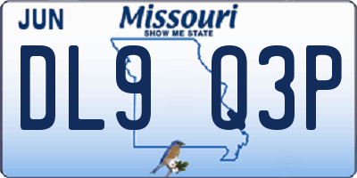 MO license plate DL9Q3P