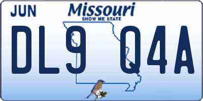 MO license plate DL9Q4A