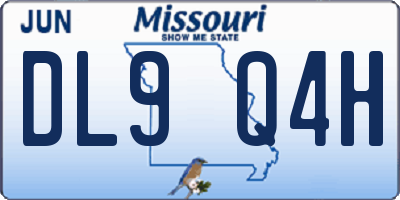 MO license plate DL9Q4H