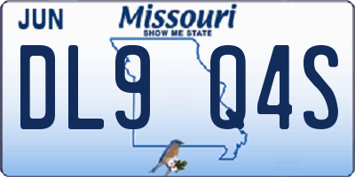 MO license plate DL9Q4S
