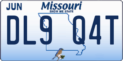 MO license plate DL9Q4T