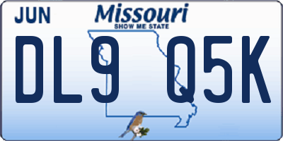MO license plate DL9Q5K