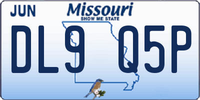 MO license plate DL9Q5P