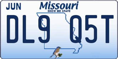 MO license plate DL9Q5T