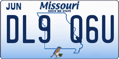 MO license plate DL9Q6U