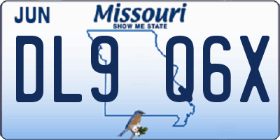 MO license plate DL9Q6X