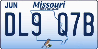 MO license plate DL9Q7B