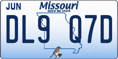 MO license plate DL9Q7D